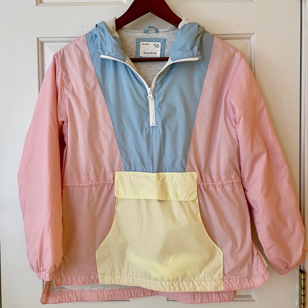 Zara Pastel Colorblock Wind Breaker